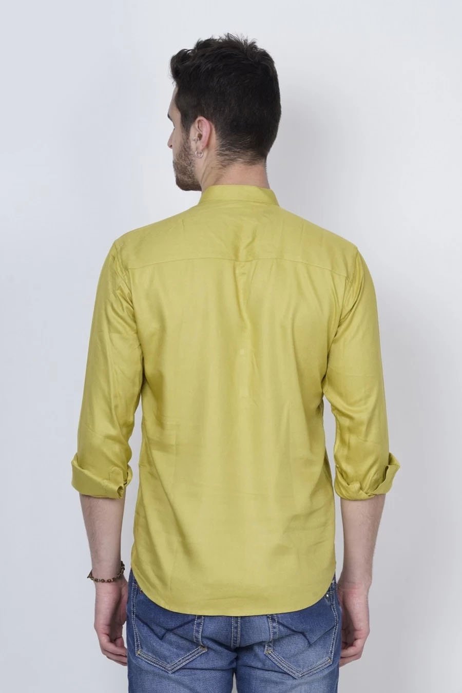 Yellow Straight Kurta For Mens