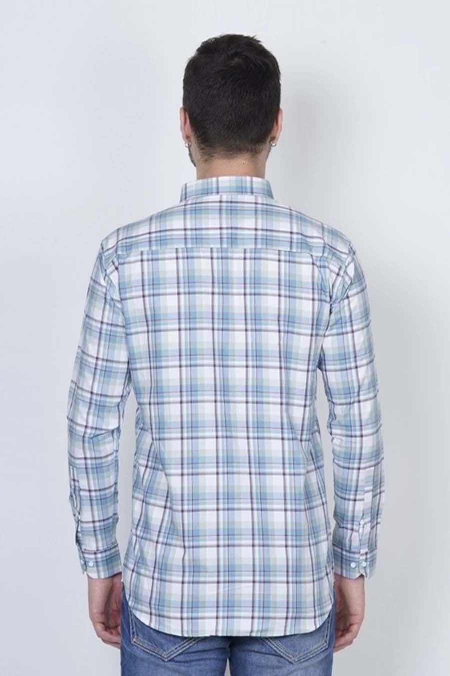 Blue Sky Check Shirt For Men