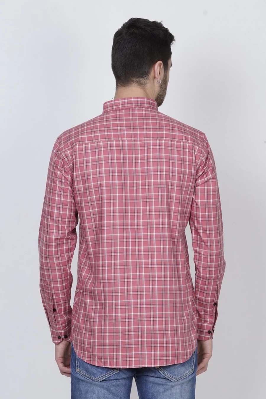 Carrot Check Shirt For Mens