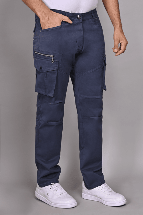 Blue Cargo Pants For Mens