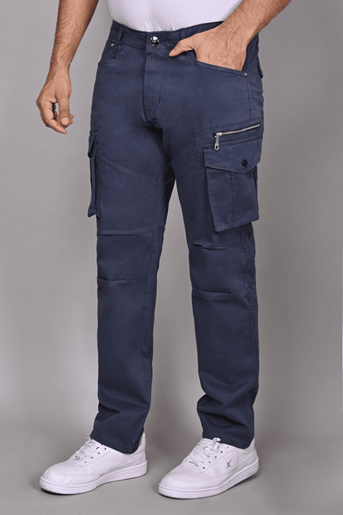 Blue Cargo Pants For Mens