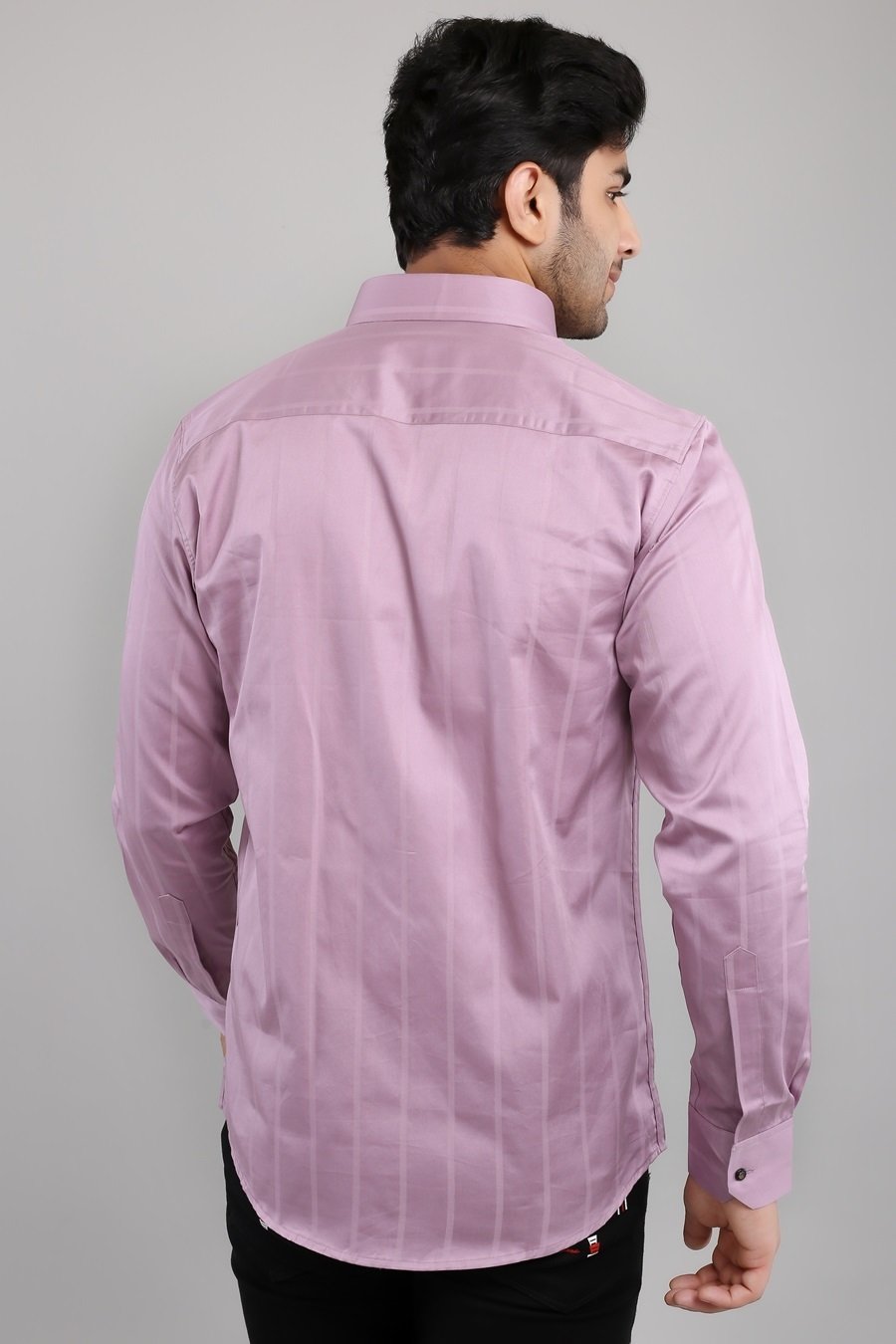 Purple Spread Collar Casual Shirts