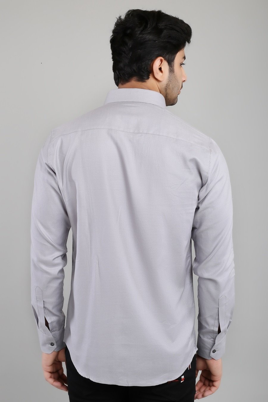Grey Regular Fit Shirt For Mens