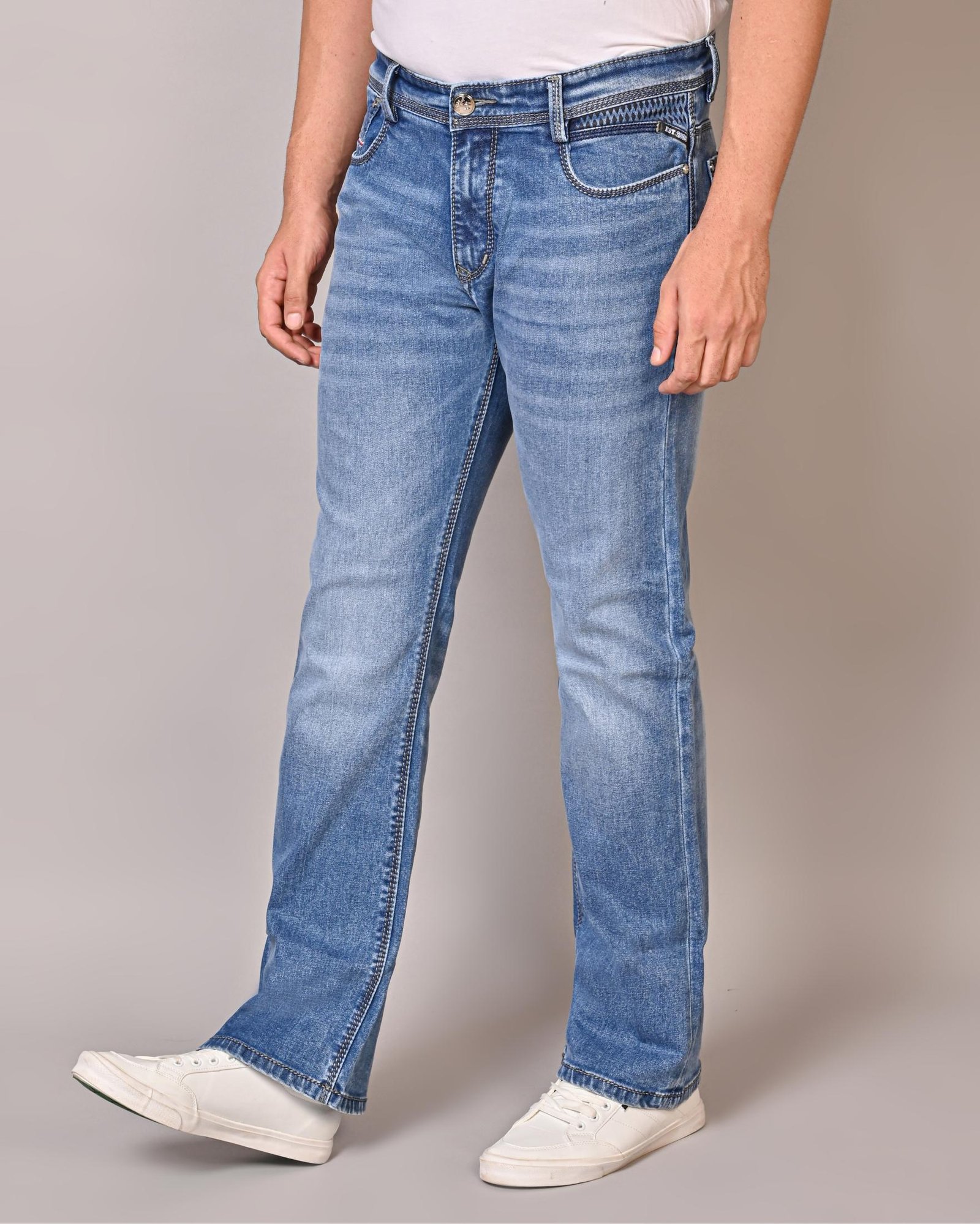 Vintage Blue Men’s Bootcut Denim Jeans
