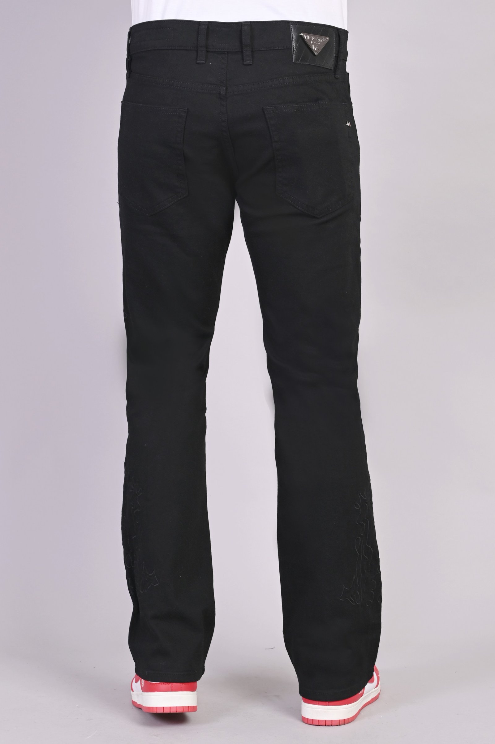 White Apple Black Bootcut Men Jeans
