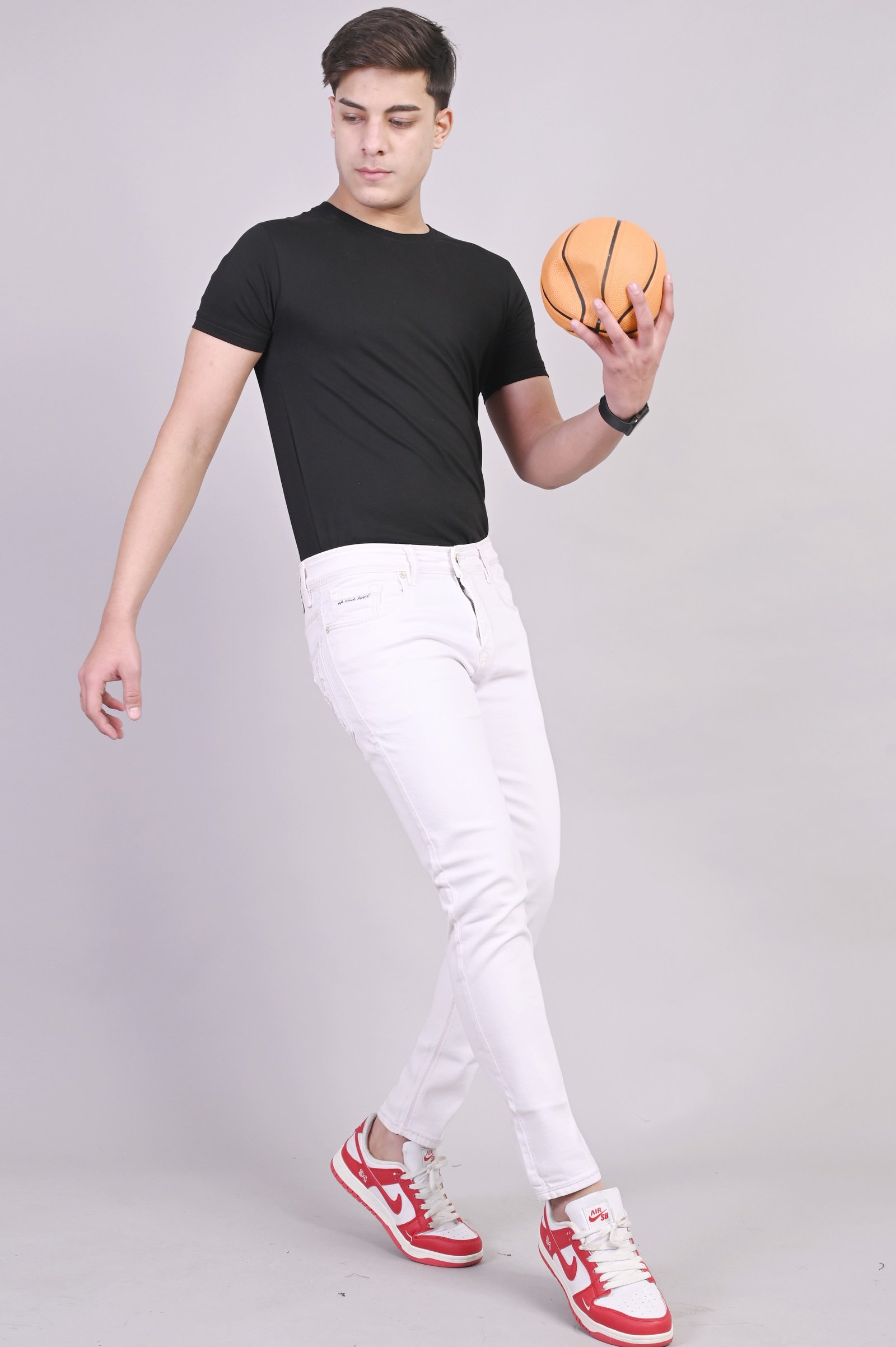 White Apple Ankle Fit White Unique Men Jeans