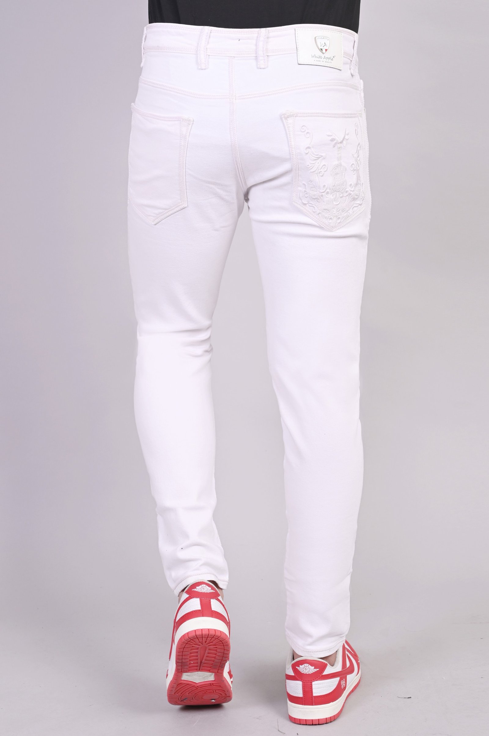 White Apple Ankle Fit White Unique Men Jeans