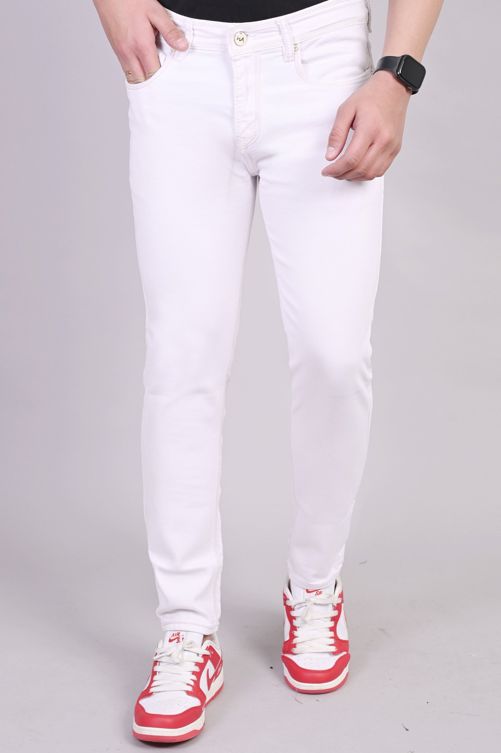 White Apple Ankle Fit White Unique Men Jeans