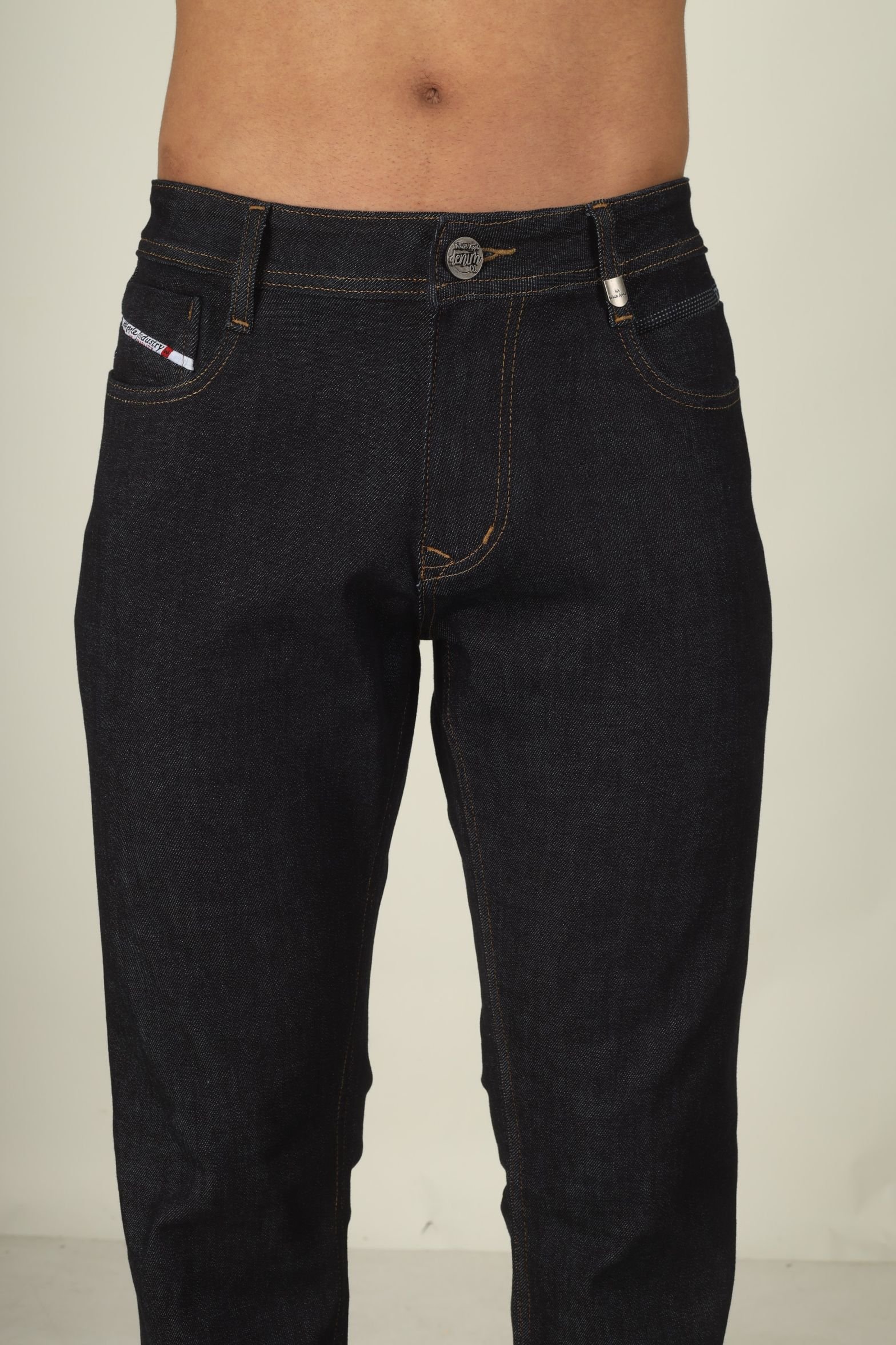 White Apple Men Bootcut Dark Blue Jeans