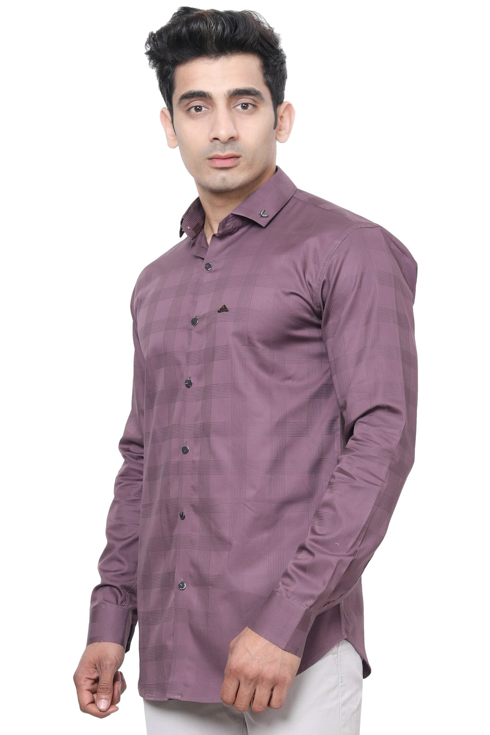 WHITE APPLE PREMIUM MEN SHIRT, PURPLE MEN CASUAL SHIRTS