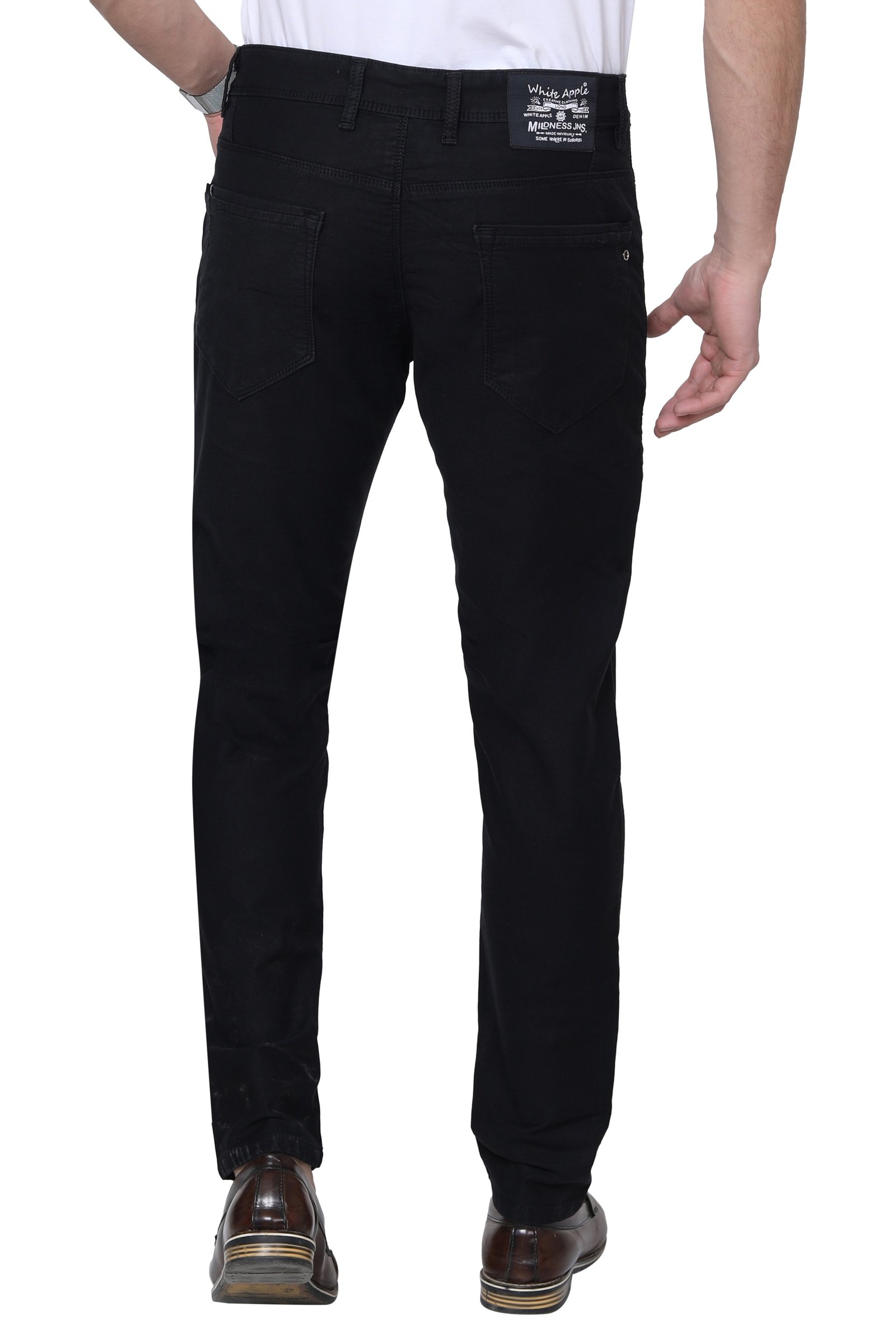WHITE APPLE REGULAR BLUE JEANS FOR MEN