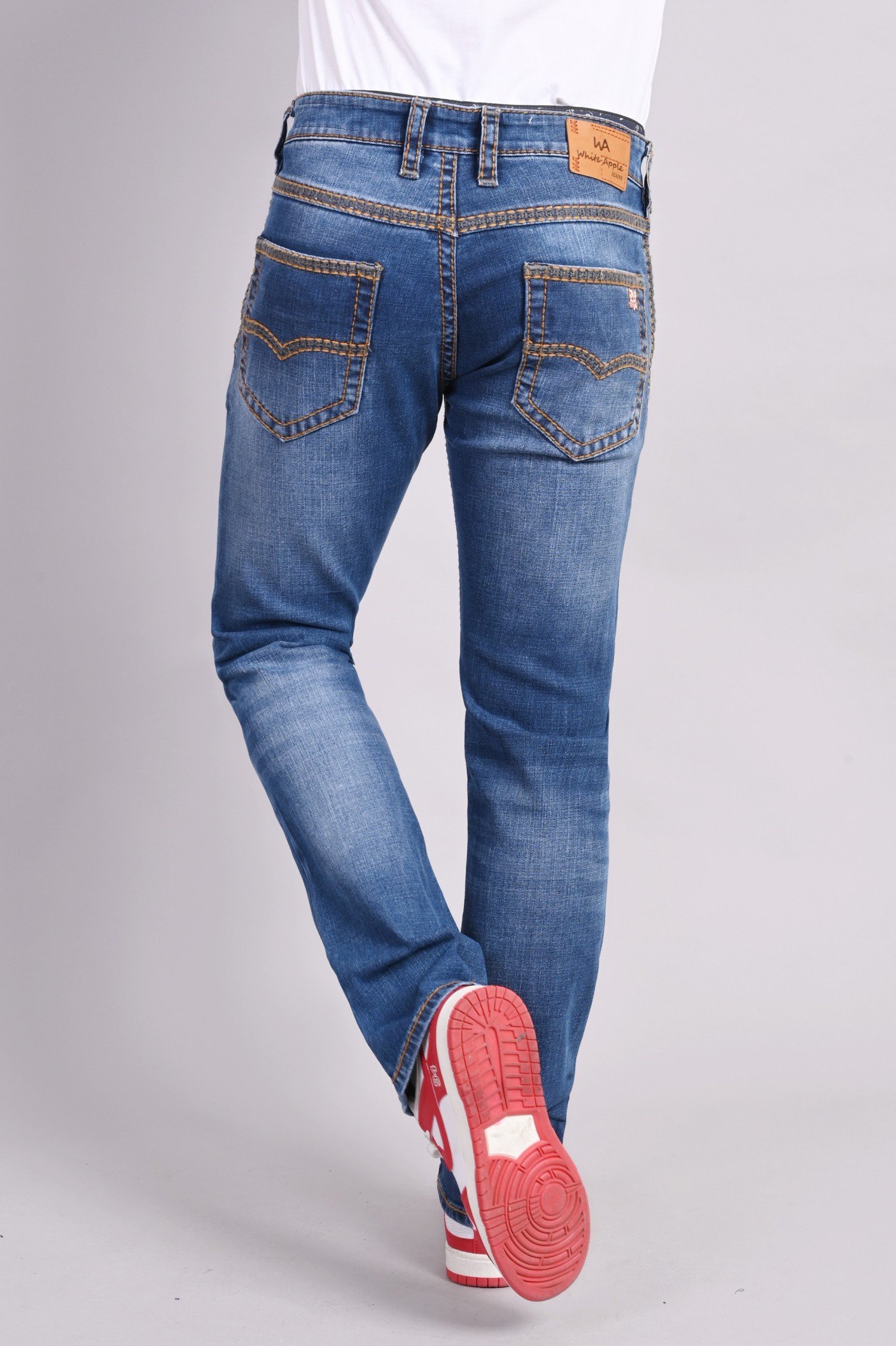 White Apple Latest Blue Bootcut Fit Men Jeans